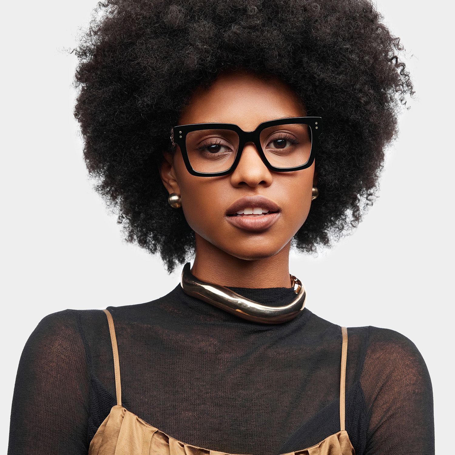Caius Black Frame Glasses with Square Frame Online | ZEELOOL