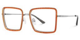 Diva Orange Square Glasses2