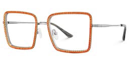 Diva Square Orange Glasses2
