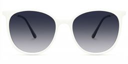 Chanty Round White Sunglasses0