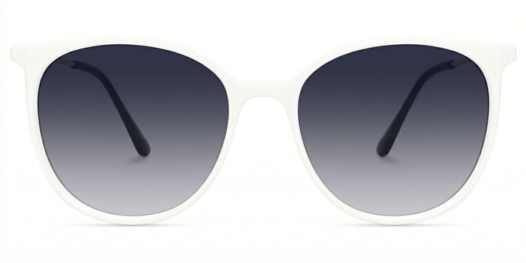 Chanty Round White Sunglasses
