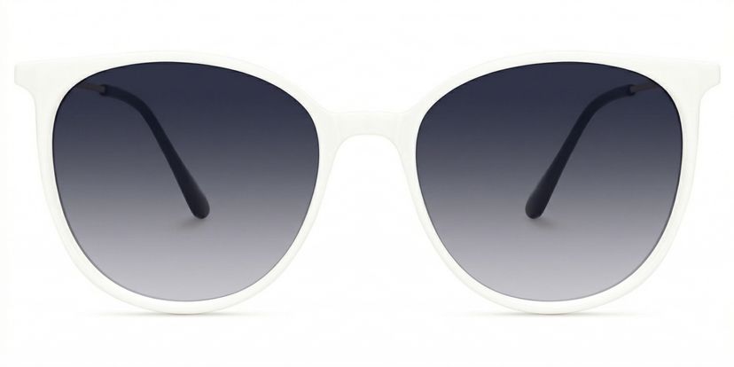 Chanty Round White Sunglasses