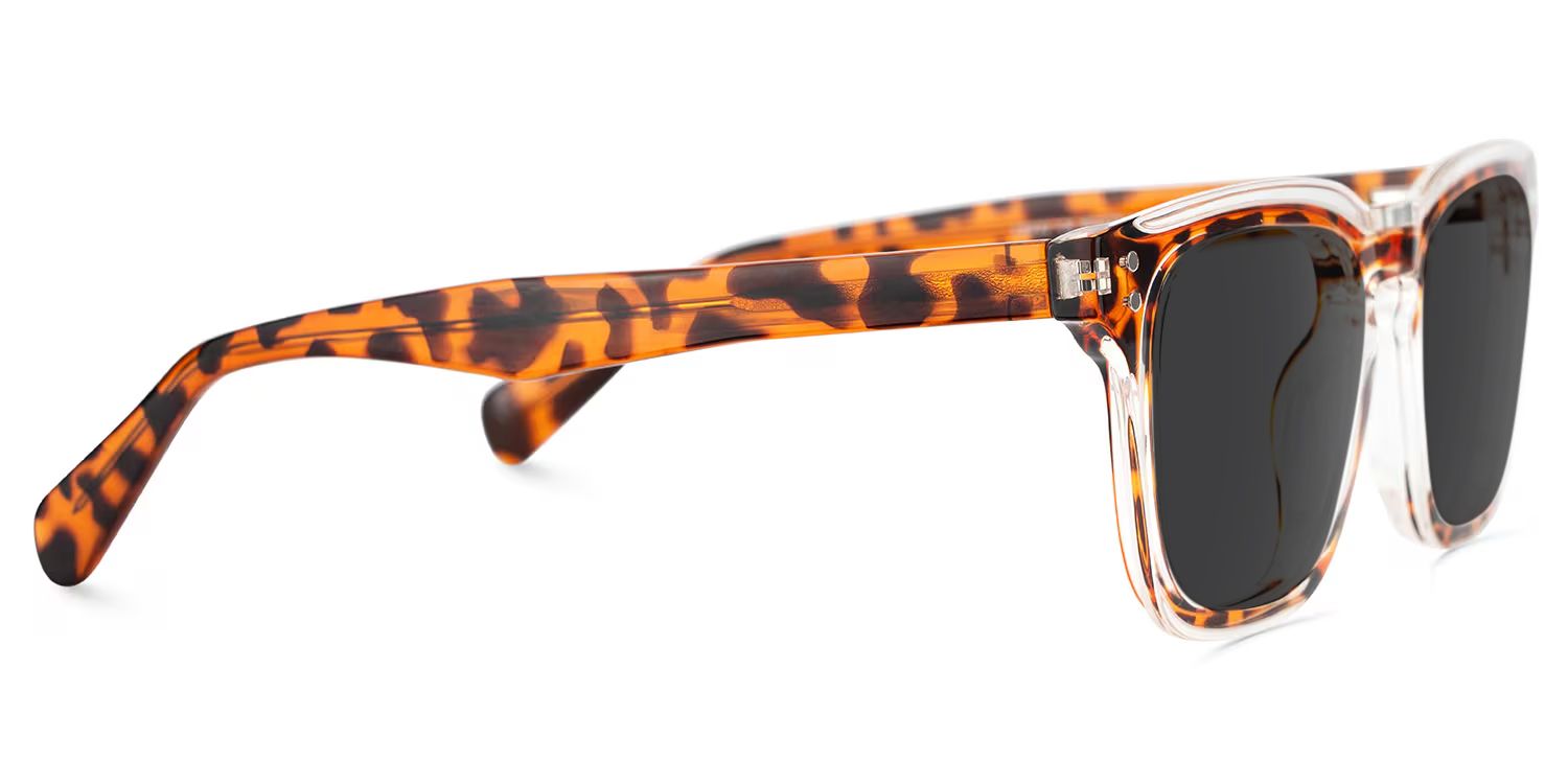 Liam Tr90 Tortoise Rectangle Frame Sunglasses | ZEELOOL