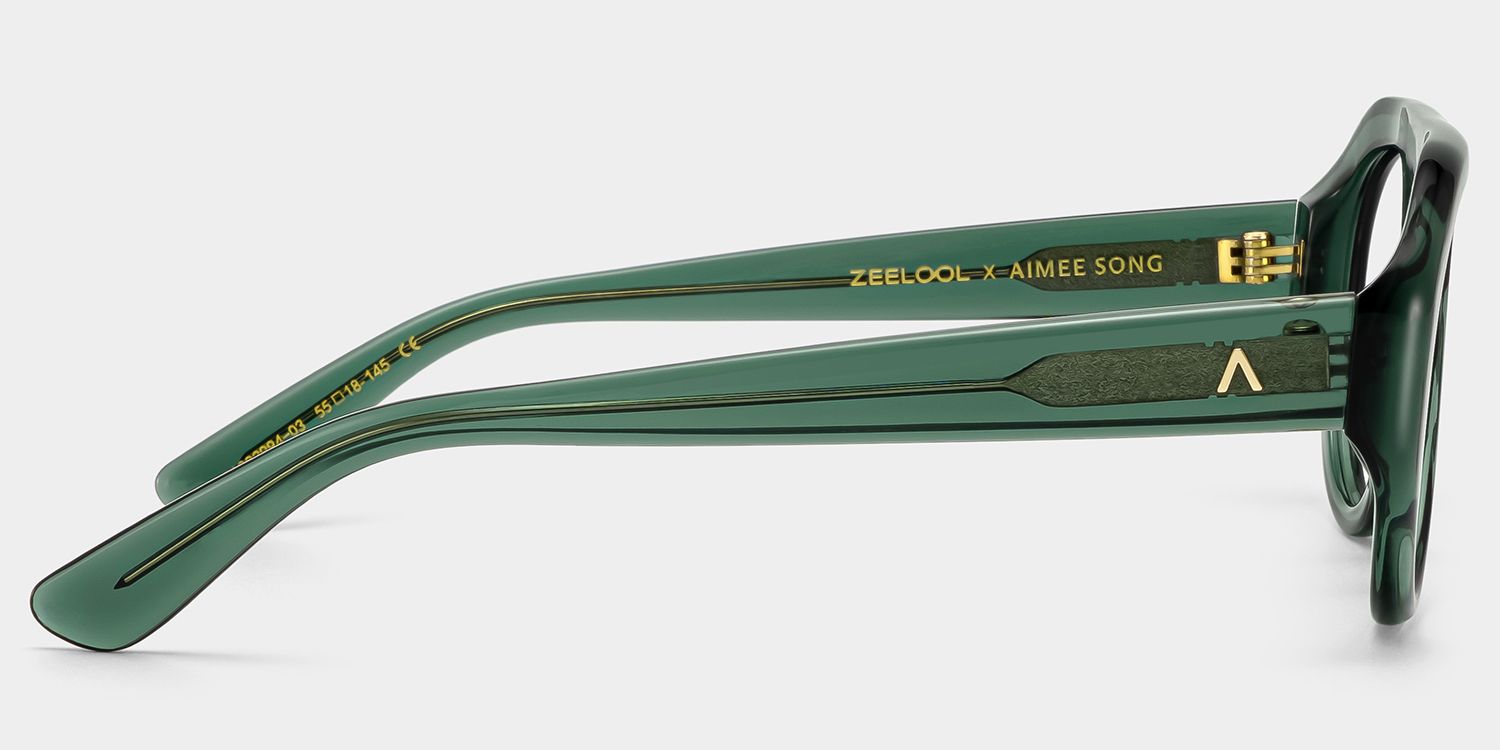 ZEELOOL x Aimee Song The Aviator Green Glasses