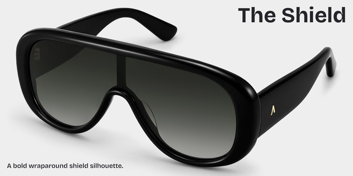 ZEELOOL x Aimee Song The Shield Black Sunglasses3
