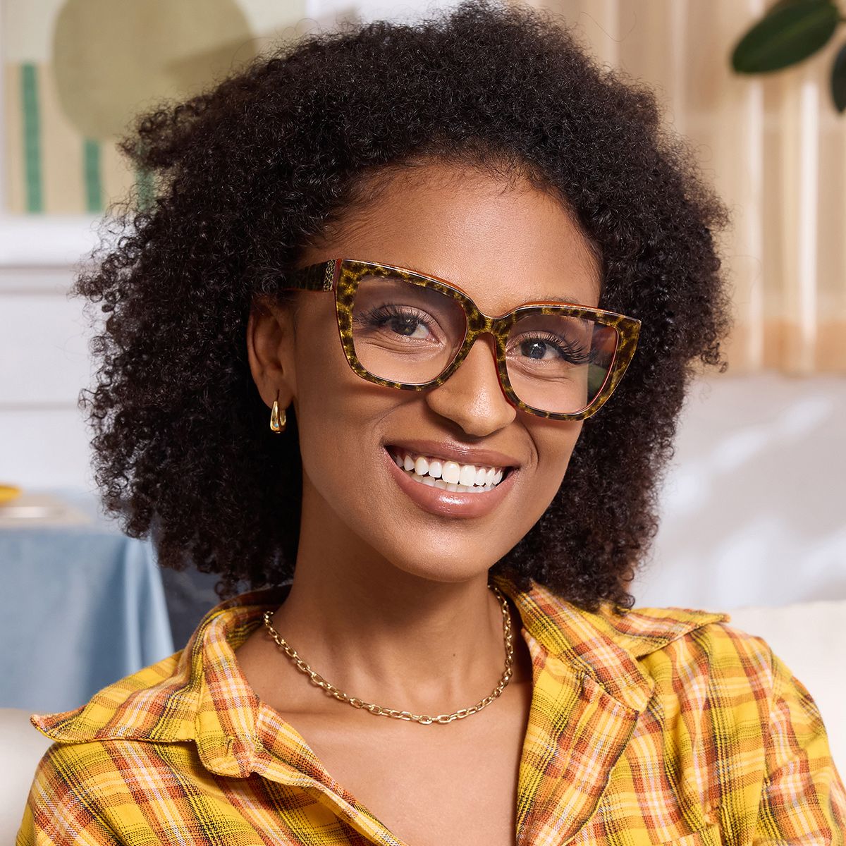 Square Frame Leopard Glasses on Sale0
