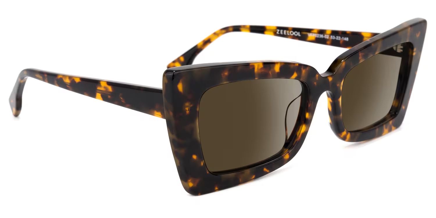Newell Acetate Tortoise Rectangle Frame Sunglasses | ZEELOOL2