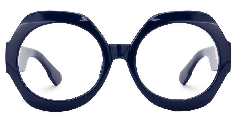Geoffrey Geometric Dark-Blue Glasses