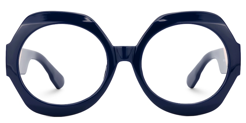 Geoffrey Geometric Dark-Blue Glasses