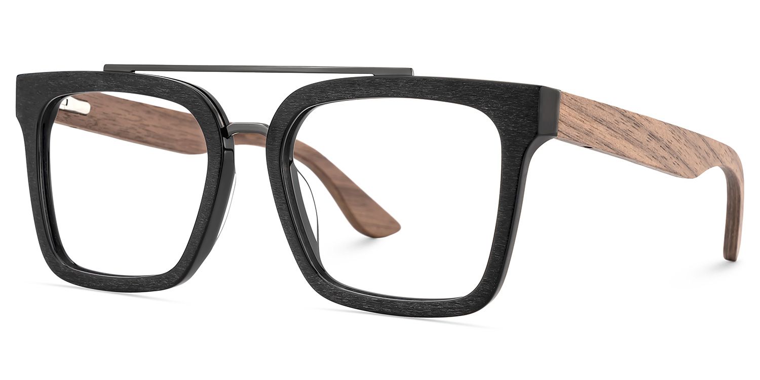 Men's Aviator Eyeglasses Frames With Black Clear Color3