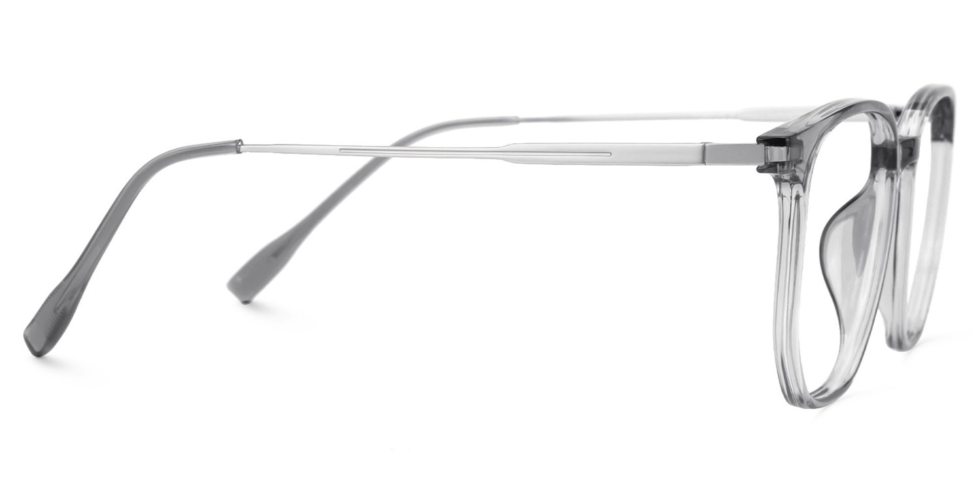 Bianca Mixed-Materials Geometric Gray Frame Glasses | Zeelool2