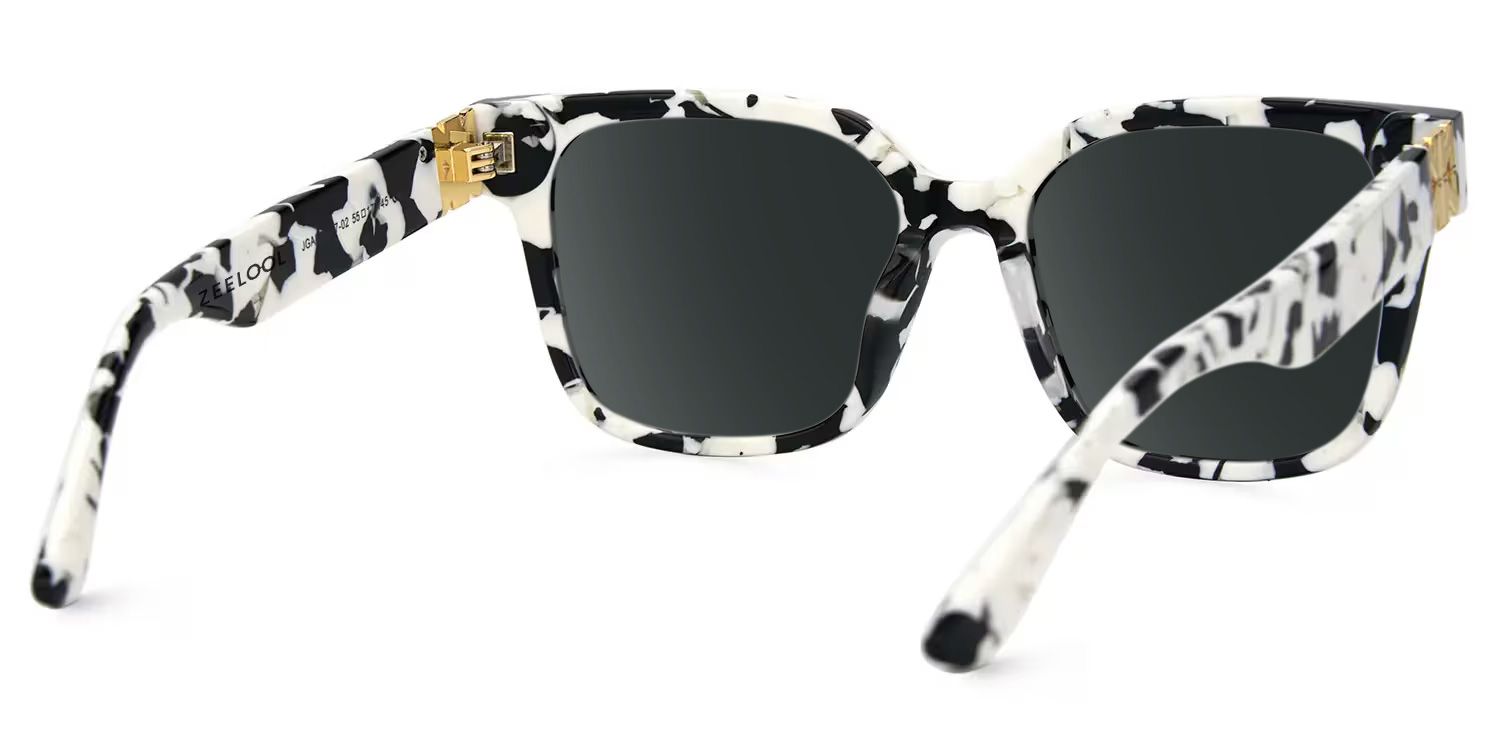 Kerri Wide Cow Print Sunglasses with Square Frames | Zeelool3
