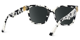 Kerri Square Cow Print Glasses3