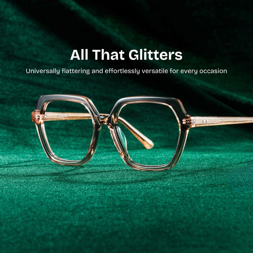 Devon Geometric Beige Glasses