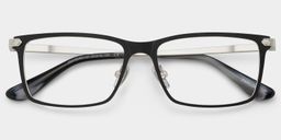 Alexander Rectangle Black Glasses2