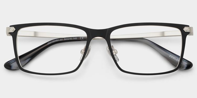 Alexander Rectangle Black Glasses
