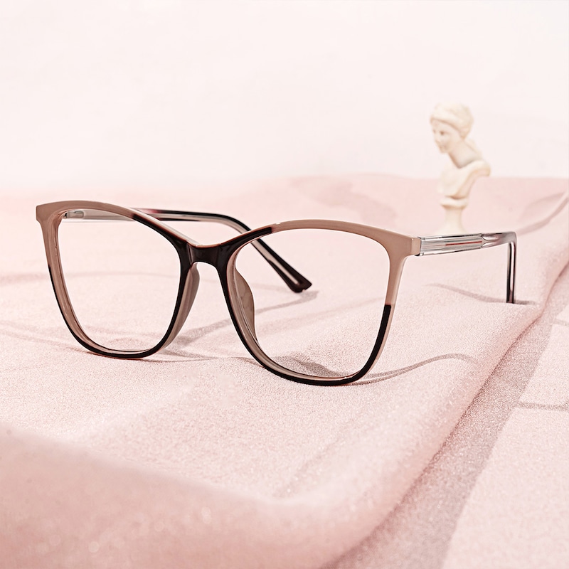 Cateye Gibbs Two-Tone Glasses deals -Zeelool Glasses4