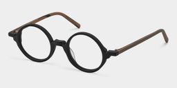 Otto Round Black Glasses2