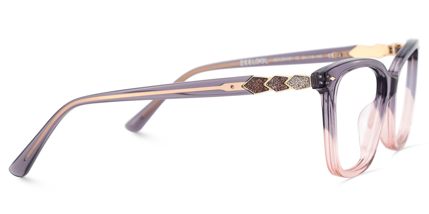 Theo Acetate Two-tone Frame Glasses with Square Shape | Zeelool4