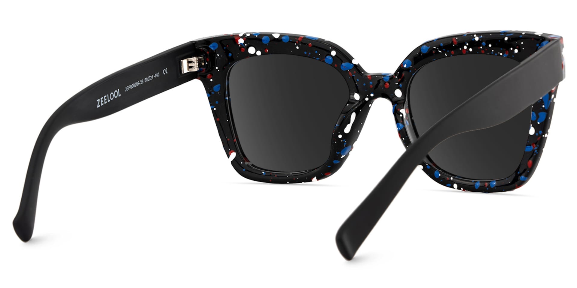 Malcolm Large Square Nerdy Glasses with Colorful Dots on The Frame4