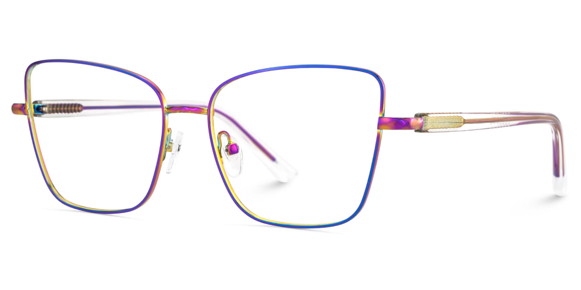 Jace Iridescent Square Prescription Glasses | Zeelool3