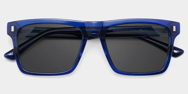 Henry Rectangle Blue Glasses