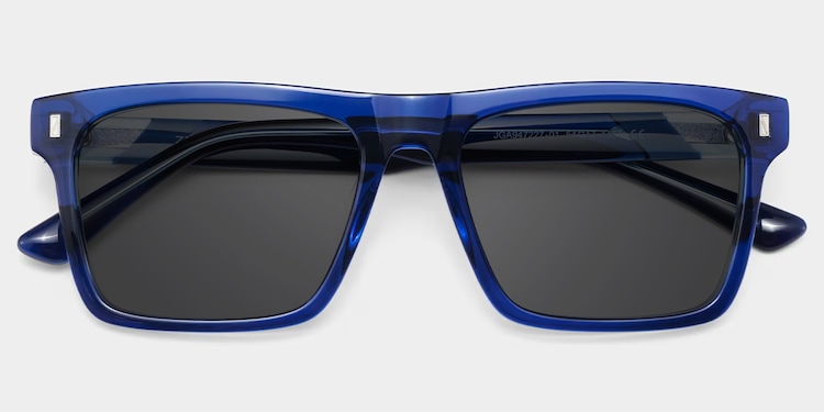 Henry Rectangle Blue Glasses