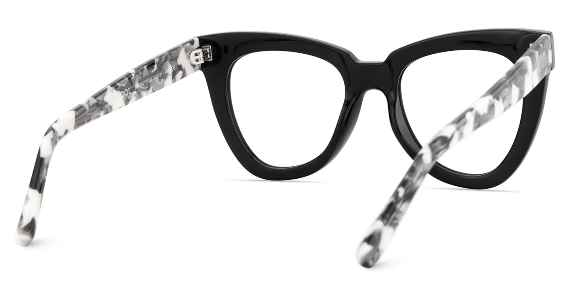 Yaser Cat-eye Black Eyeglasses and Acetate Frames5