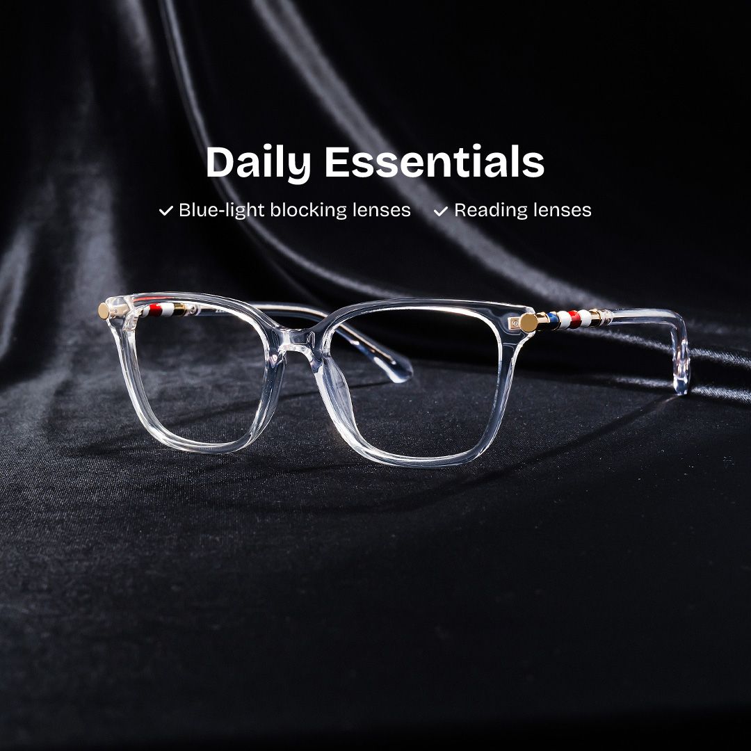 Delilah Square Clear Frame Eyeglasses for Women| ZEELOOL2
