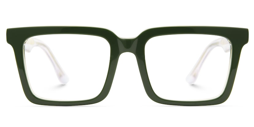 Hattie Rectangle Green Glasses