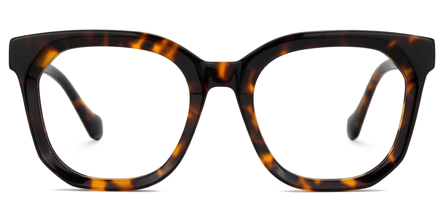 Beddoe Tortoise Square Acetate Full-Frame Eyeglasses | Zeelool0