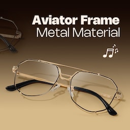 Beethoven Aviator Black-Gold Glasses5