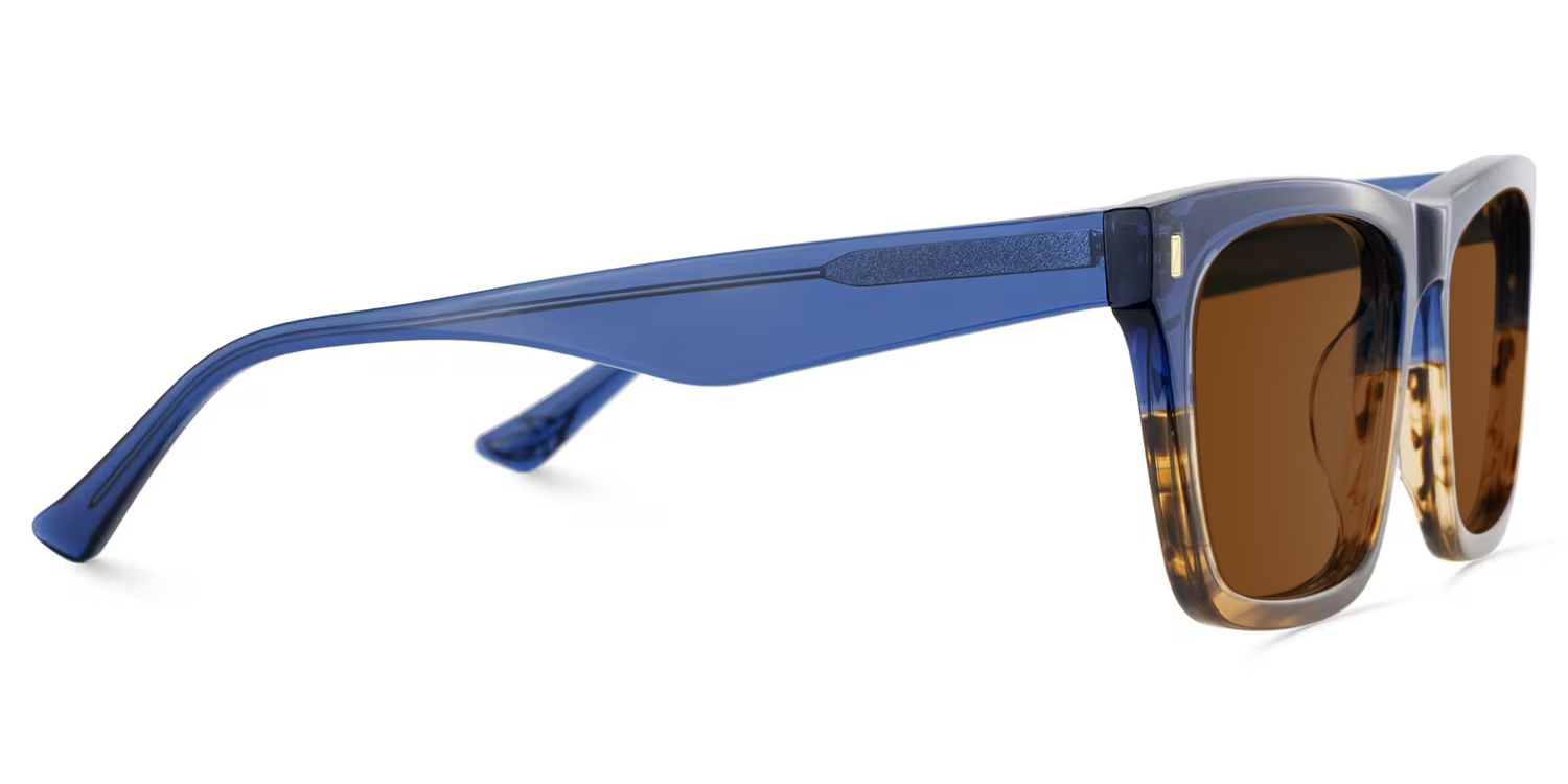 Rectangular Spectacle Frames with Brown Blue Color3