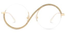 Jaila Round Gold Glasses0