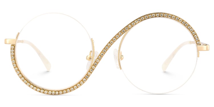 Jaila Round Gold Glasses