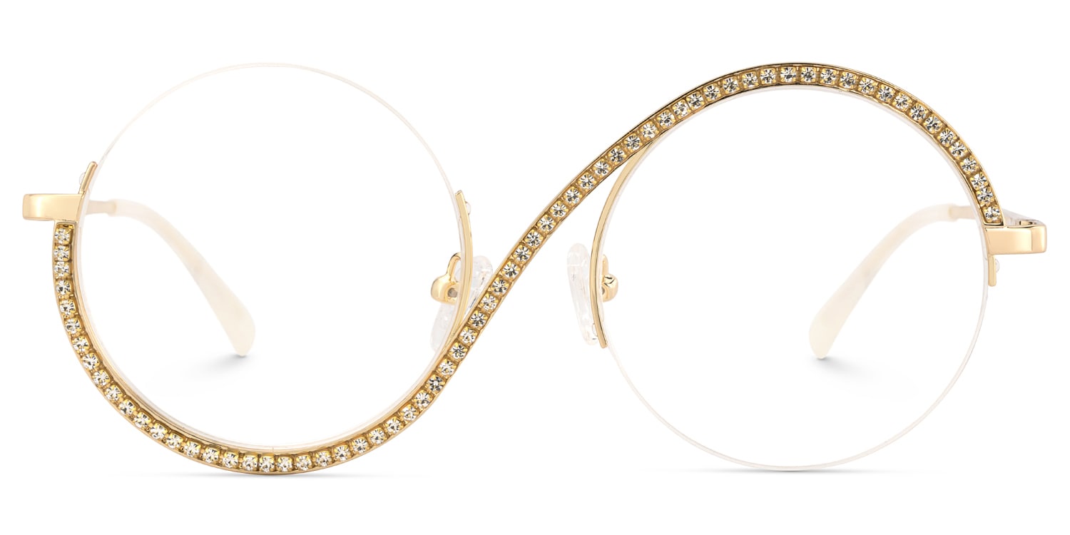 Jaila Round Gold Glasses