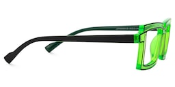 Zephyr Rectangle Green Glasses3