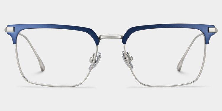 Addison Blue Browline Glasses