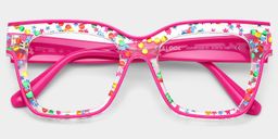 Zerica Rose Red Square Glasses3