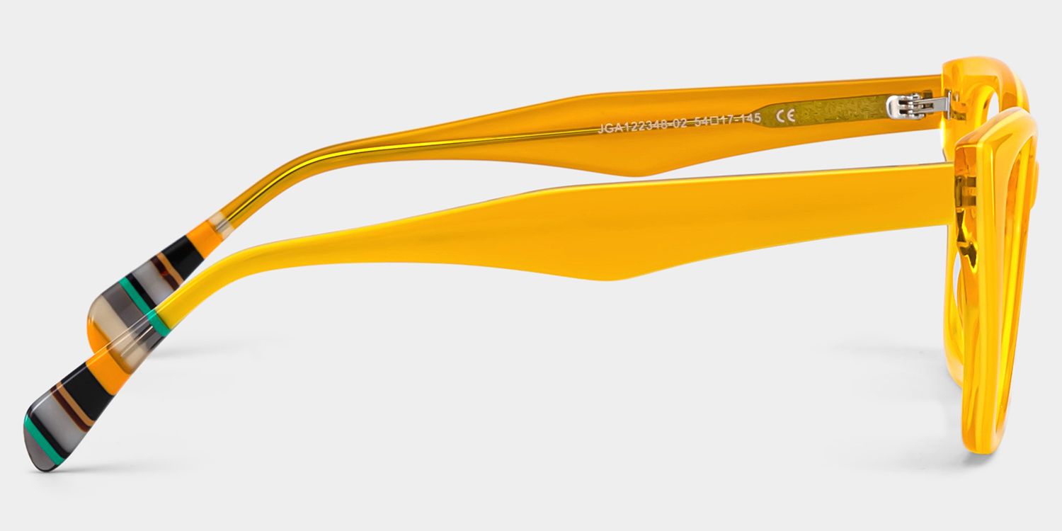 Julius Yellow Frame Glasses with Butterfly Frame Online | ZEELOOL7