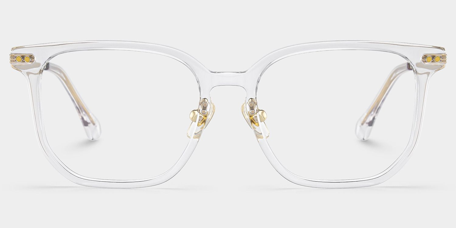 Eve Rectangle Thick Frame Glasses with Clear Color | ZEELOOL1
