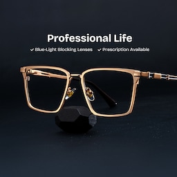 Finn Rectangle Gold Glasses0