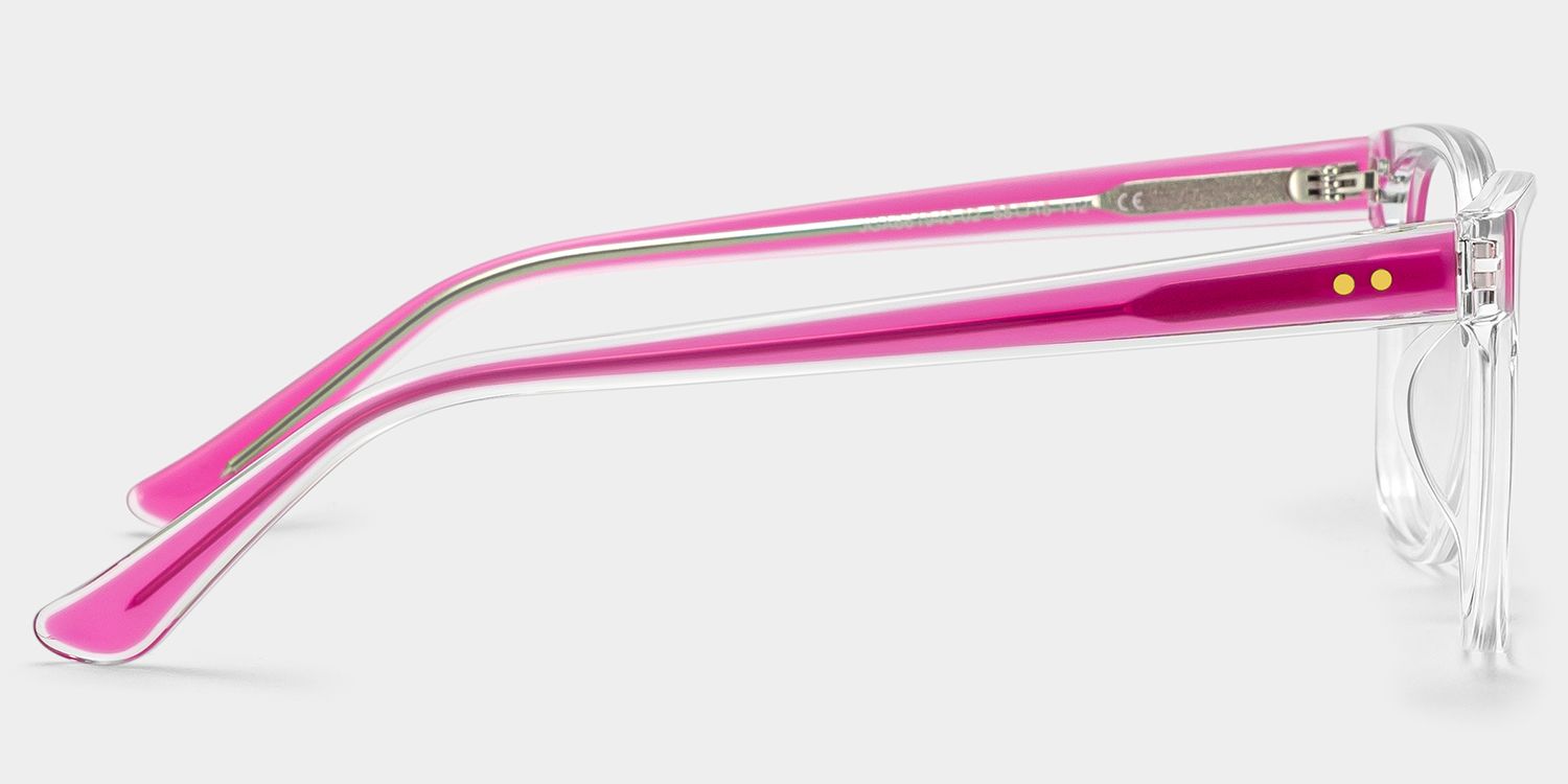 Eva Rectangle Clear Color Frame Glasses | ZEELOOL4