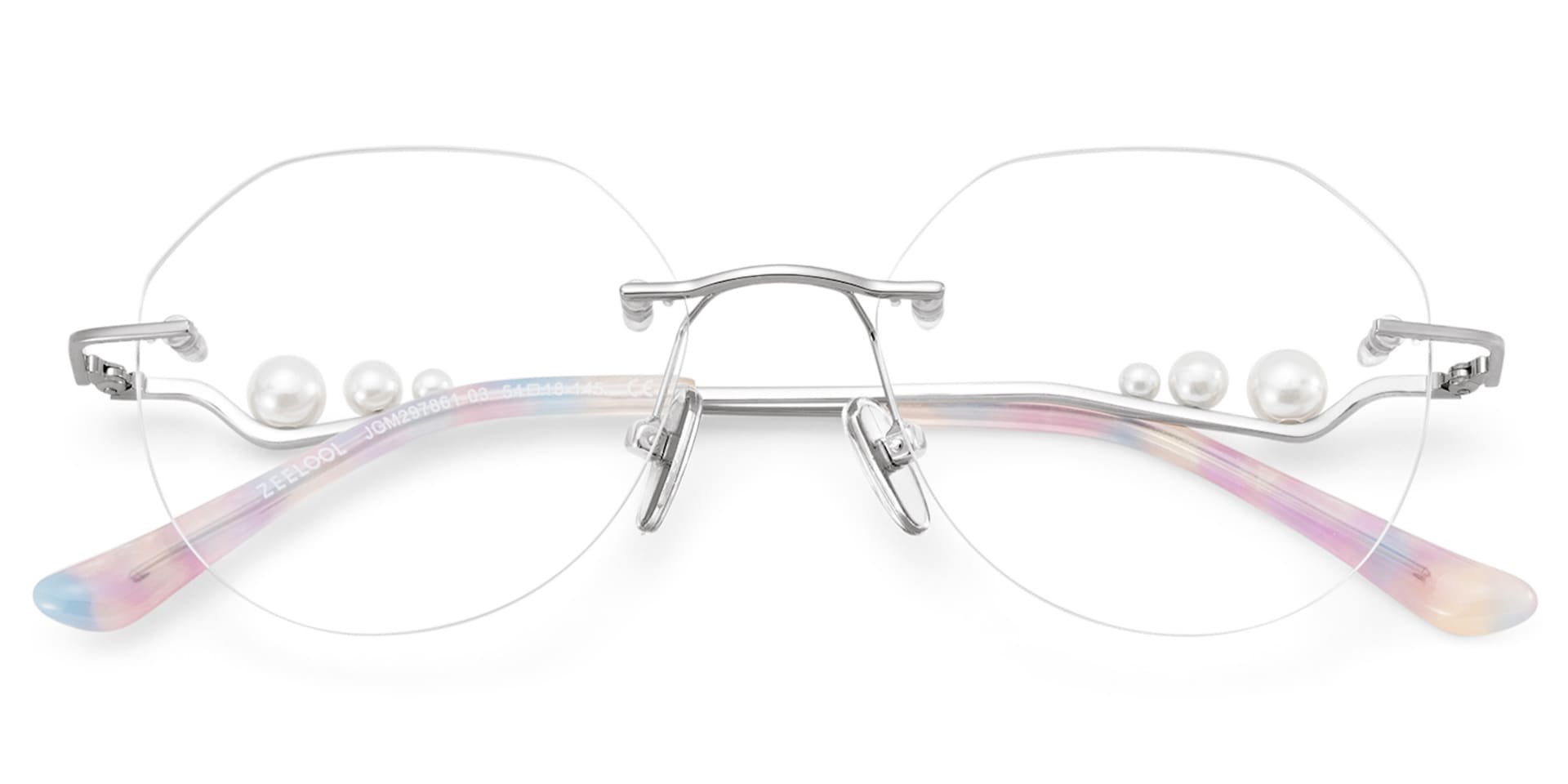 Wyatt Eyeglasses in Geometric Silver Frame | Zeelool1