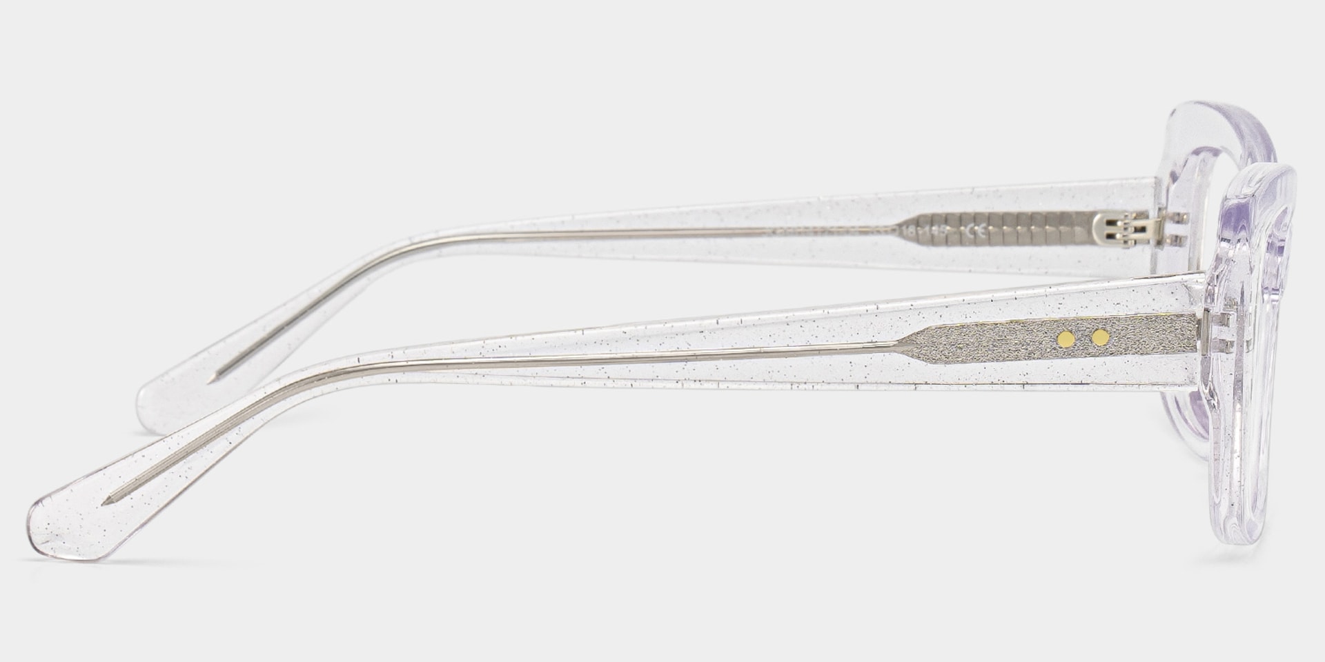 Leona Rectangle Clear Glitter Eyeglasses for Women | ZEELOOL4