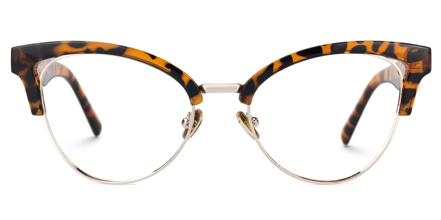 Charlene Tortoise Browline Cat Eye Glasses for Women | ZEELOOL1