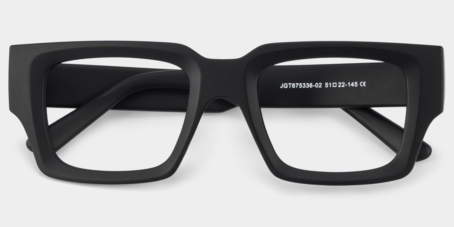 Black TR90 Rectangle Eyeglasses- Garza