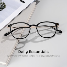 Mira Oval Black Glasses0