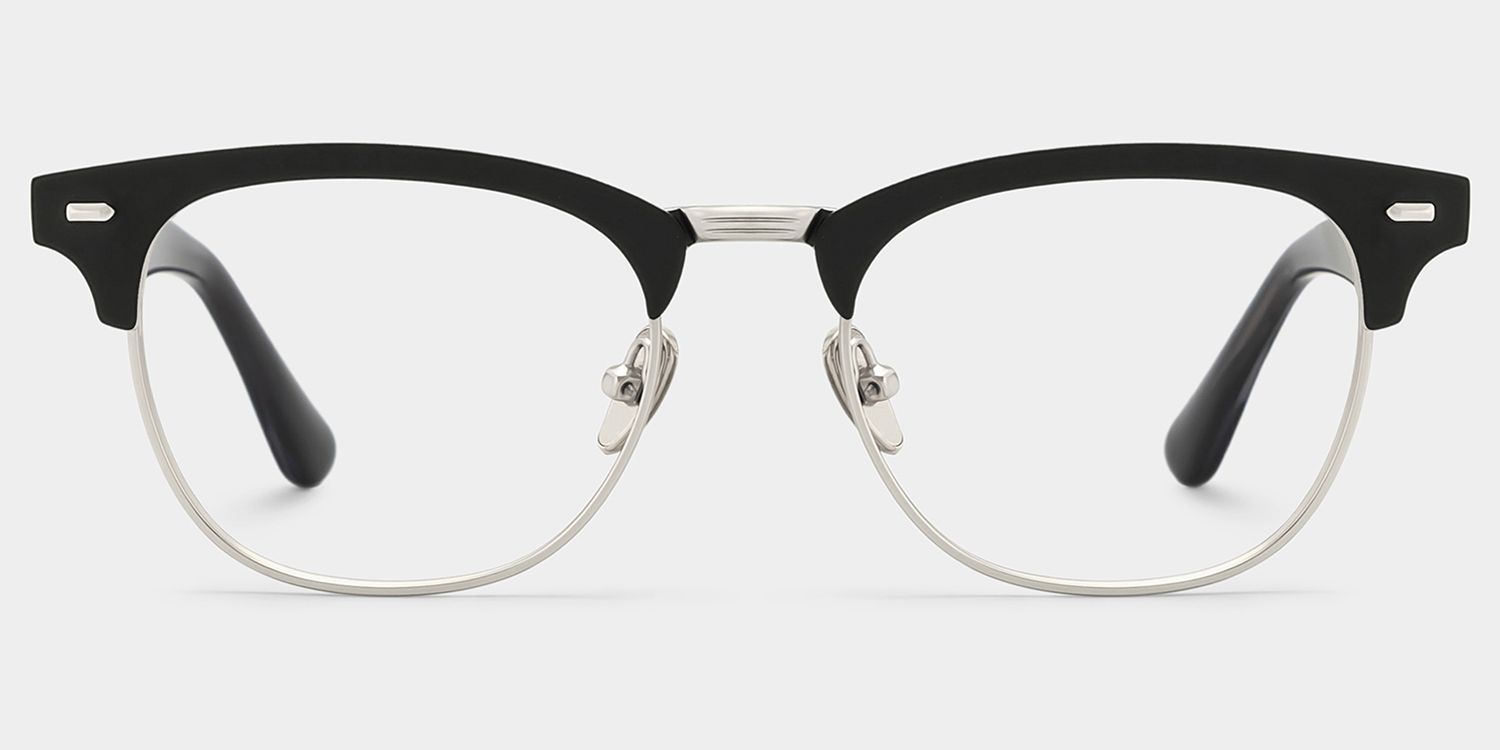 Penelope Silver Browline Glasses for Men | ZEELOOL1