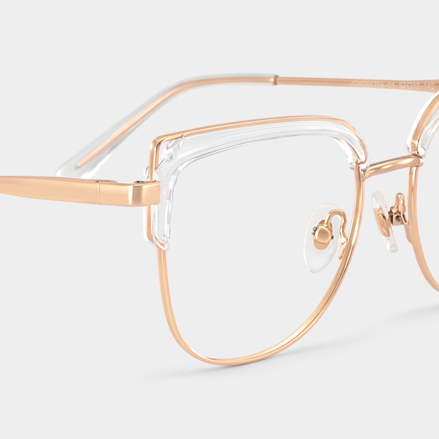 Samson Clear Square Glasses With Adjustable Nose Pads Design